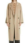 Loulou Studio Double Breasted Wool & Cashmere Coat In Taupe