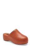 Simon Miller Bubble Vegan Leather Slide Clogs In Caramel