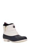 Tommy Hilfiger Women's Roana Zip Up Duck Booties Women's Shoes In White/ Dark Blue