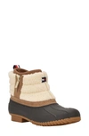 Tommy Hilfiger Waterproof Roana Duck Boot In Ivory/ Brown Multi