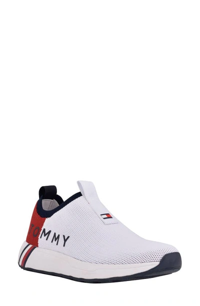 Tommy Hilfiger Aliah Trainer In White Multi