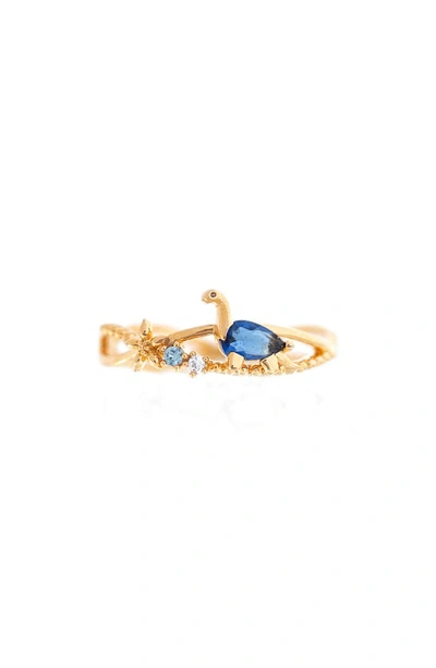 Girls Crew Dinosaur Ring In Gold
