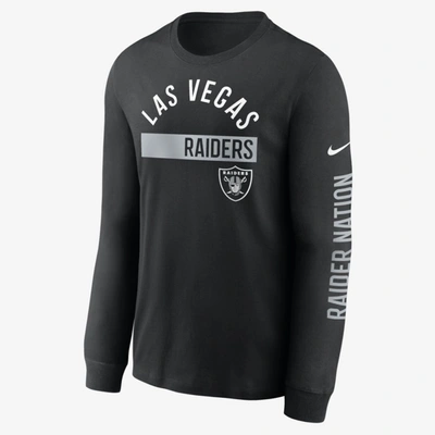 Nike Color Bar Menâs Long-sleeve T-shirt In Black
