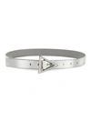 BOTTEGA VENETA WOMEN'S TRIANGLE METALLIC LEATHER BELT,400014821947