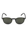 Oliver Peoples Riley 49mm Black Round Sunglasses