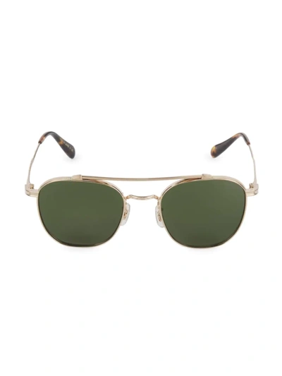 Oliver Peoples Mandeville 49mm Brushed Gold Double-bridge Sunglasses