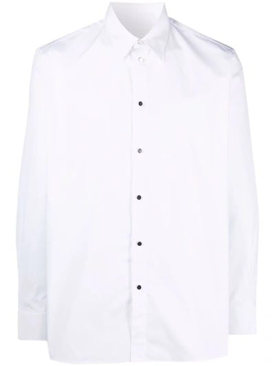Givenchy Spread Collar Button-up Shirt In White