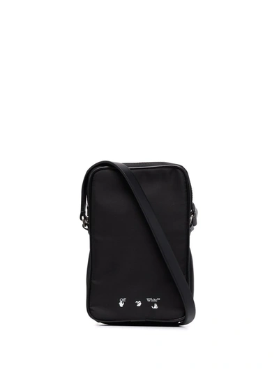 Off-white Zip-around Logo Bag In Black