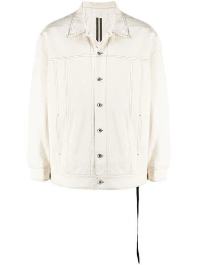 Rick Owens Jumbo Worker Jacket In Neutrals