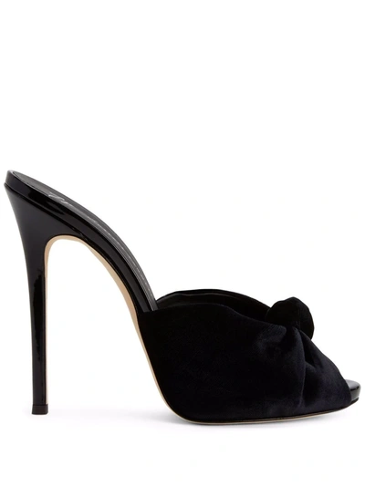 Giuseppe Zanotti Bridget Velvet Sandals In Black