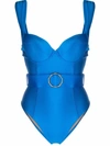 NOIRE SWIMWEAR BELTED ONE PIECE SWIMSUIT