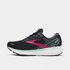 Brooks Ghost 14 Running Shoe In Black/pink/yucca