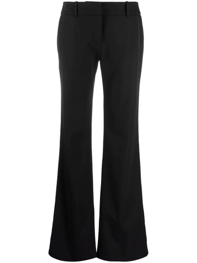 Balmain Black Bootcut Tailored Trousers In Nero