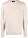 Drumohr Crew-neck Cashmere Jumper In Neutrals