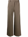 3.1 Phillip Lim Wide-leg Side-stripe Trousers In Green