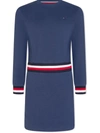 Tommy Hilfiger Junior Teen Logo-striped Jumper Dress In Blue