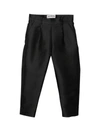 Simonetta Teen Tapered-leg Satin Trousers In Nero