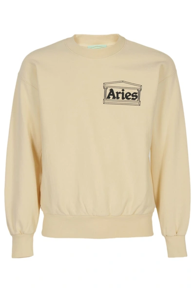 Aries Temple Logo印花卫衣 In Beige