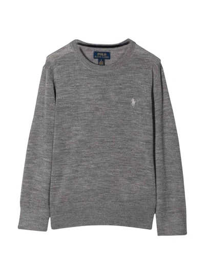 Ralph Lauren Kids' Grey Sweatshirt With Logo In Grigio