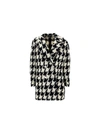 Dolce & Gabbana "dg" Pearl-buttoned Pied De Poule Jacket In Nero