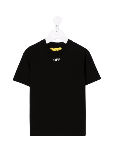 Off-white Kids' Off Stamp Tee S/s In Black Whit