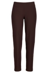 Eileen Fisher Stretch Crepe Slim Ankle Pants In Cassis