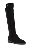 Stuart Weitzman Keelan Suede Tall Boot In Black