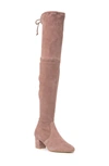 Stuart Weitzman Genna Suede Over-the-knee Boot In Taupe