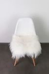 Natural Icelandic Genuine Sheepskin Chair Pad In White