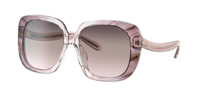 Coach Woman Sunglasses Hc8323u C6185 In Pink Gradient