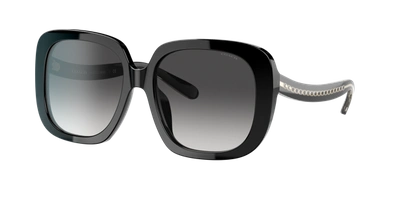 Coach Woman Sunglass Hc8323u C6185 In Light Grey Gradient Black