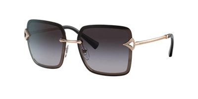 Bvlgari Bv6167b Square-frame Acetate Sunglasses In Grey Gradient