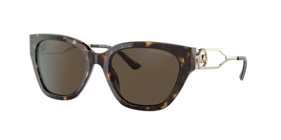 Michael Kors Lake Como Dark Brown Cat Eye Ladies Sunglasses Mk2154 300673 54 In Dark Brown Solid