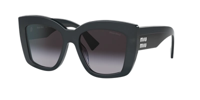 Miu Miu Mu 04ws Grey Opal Female Sunglasses In Grey Gradient