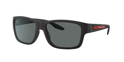 Prada Linea Rossa Man Sunglasses Ps 01ws In Black