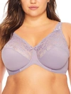 Lilyette Comfort Lace Minimizer Bra In Perfectly Purple