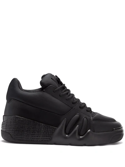 Giuseppe Zanotti Talon Mid-top Leather Trainers In Black