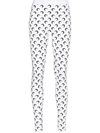 Marine Serre White Fuseaux Allover Moon Leggings In Weiss