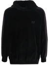 Needles Side-stripe Pullover Hoodie In Schwarz