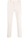 Pt01 Cropped Chino Trousers In Nude
