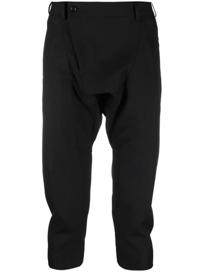 Comme Des Garçons Cropped Tailored Trousers In Schwarz