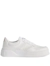 Gucci Gg Embossed Low-top Sneakers In White