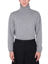 Off-white Basic Knit Turtleneck Sweater In Grey