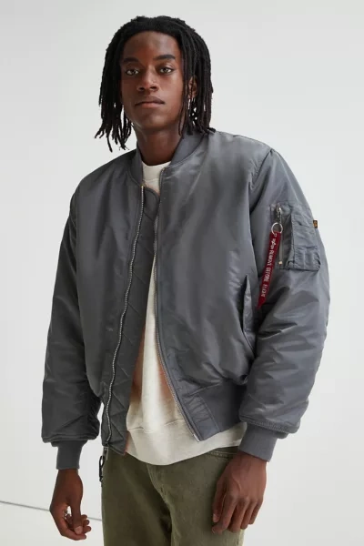 Alpha Industries Ma-1 Flight Jacket In Grey