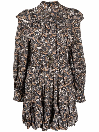 Ulla Johnson Luna Floral-print Dress In Blue
