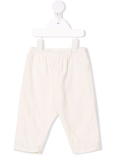 Bonton Babies' Corduroy Cotton Trousers In White