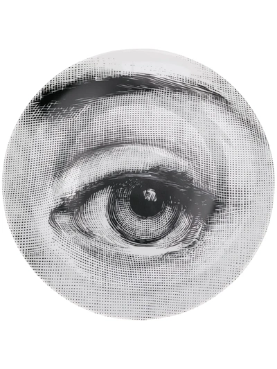 Fornasetti Eye Print Plate In 白色