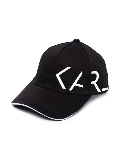 Karl Lagerfeld Side Logo-print Baseball Cap In 黑色