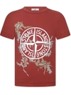 STONE ISLAND JUNIOR COMPASS CAMOUFLAGE LOGO T-SHIRT