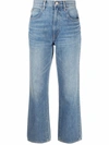 Slvrlake Re-work London Paneled High-rise Straight-leg Jeans In Blue